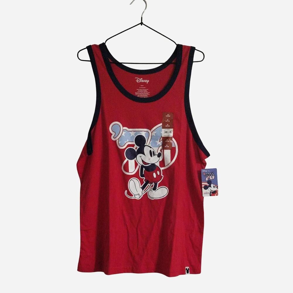 Disney Women's Red and Navy Vest